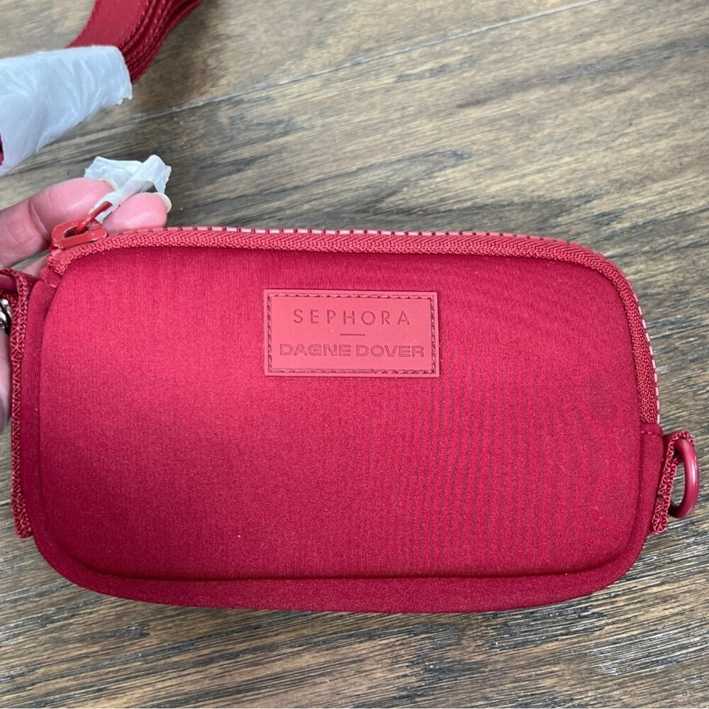 SEPHORA X DAGNE DOVER Mara Neoprene Phone Sling Crossbody Bag in Spice Red NWOT - Picture 2 of 9
